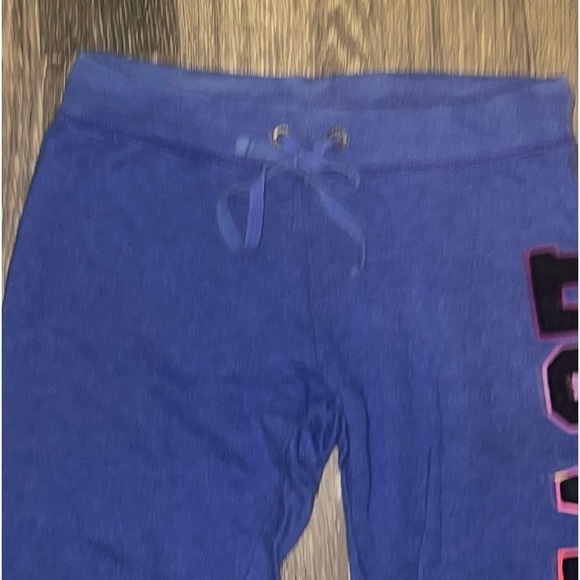 SOLD on eBay!! Pink Victoria's Secret RoyalBlue Logo Love Pink Capri Size:XS - Picture 9 of 13
